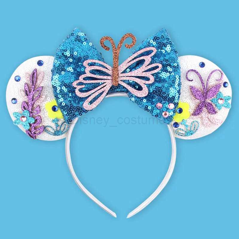 Disney Encanto Mickey Mouse Earbands Headbands Isabella Mirabel Girls Headbands Sparkling Bow Hair Female Hair Accessories X250425