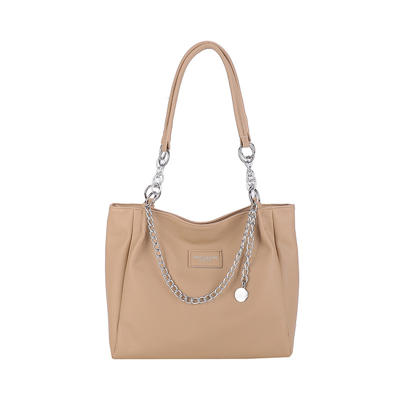 New Free Delivery Designer Shoes By 2025 Large Capacity Chain Underarm Women's 2023 Solid Color Fashion Trend Commuter Shoulder Texture Tote Bag