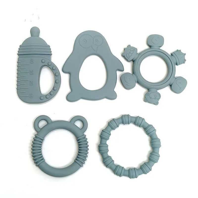 Teether toys baby food grade silicone teething stick children mouth muscle trainer G251125