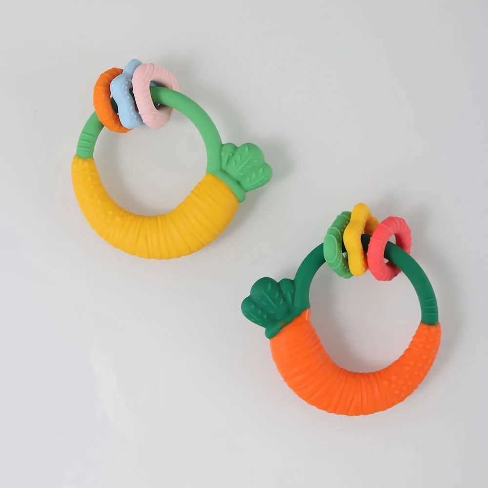 2025 Soft Silicone Carrot Teether perfect Baby Shower Gift teething Relief Safe Cute Chewing Toy for Infants BPA-Free Silicone G251125