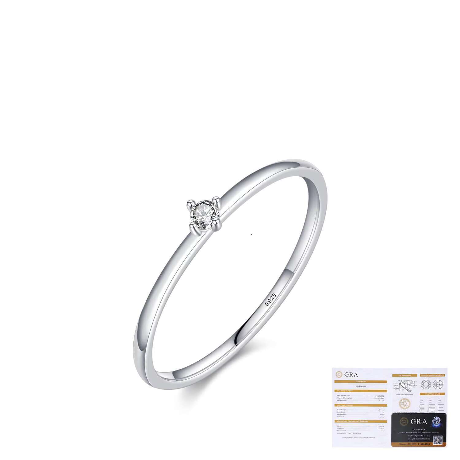 925 Sterling Silver Moissanite Band Ring Wedding Engagement Bands for Women Fine Jewelry Rings