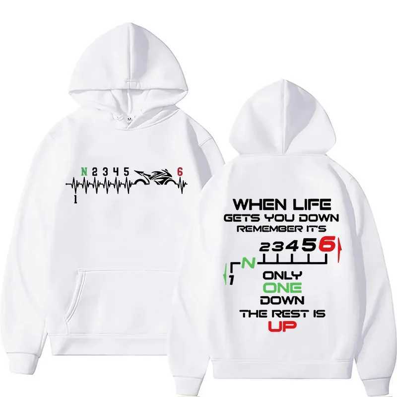 New 1N23456 Motorcycle Gear Bicycle Heartbeat Hoodie Suitable for Womens Autumn and Winter Casual Sports Womens Hoodie Top w250425