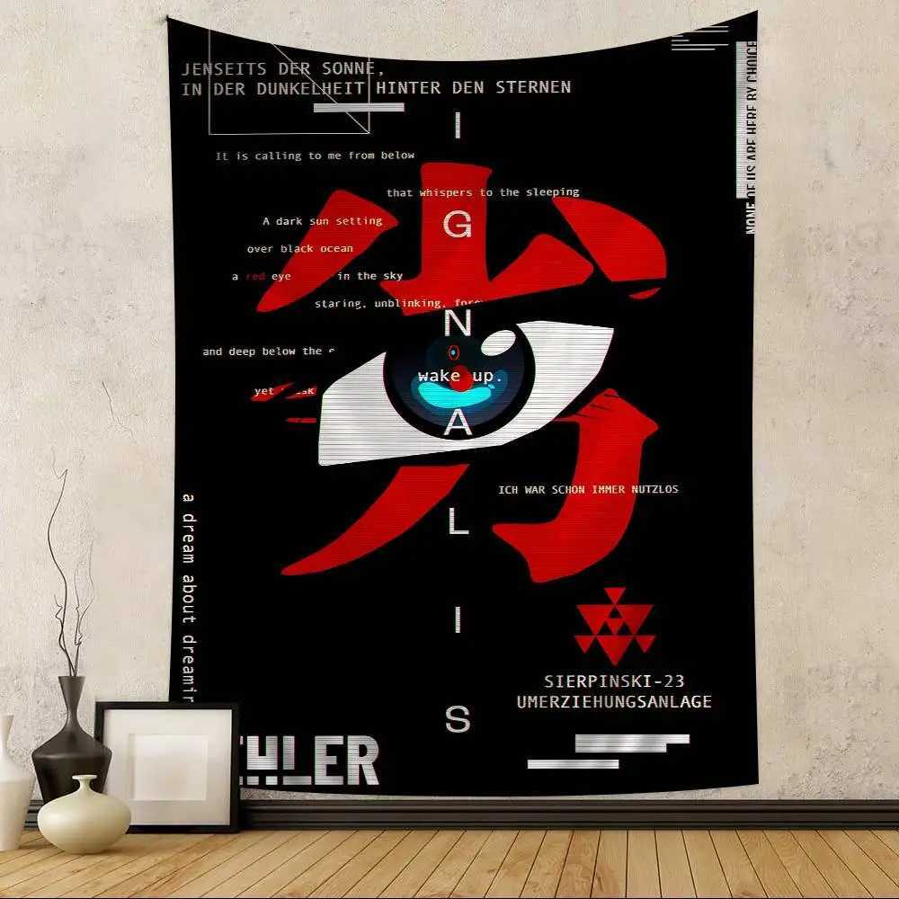 Signalis Survival Horror Indie Game Cartoon Tapestry Hippie Flower Wall Carpets Dorm Decor Art Home DecorM251125