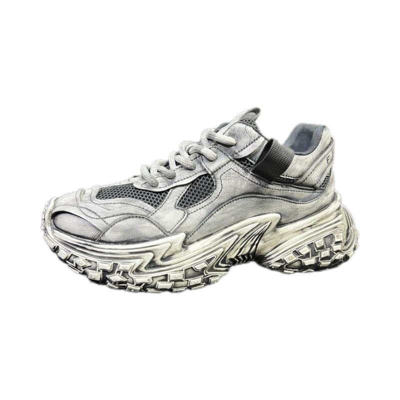 New men's shoes trend tire soles dirty shoes thick soles dad shoes casual all wear trend sports shoes 2025