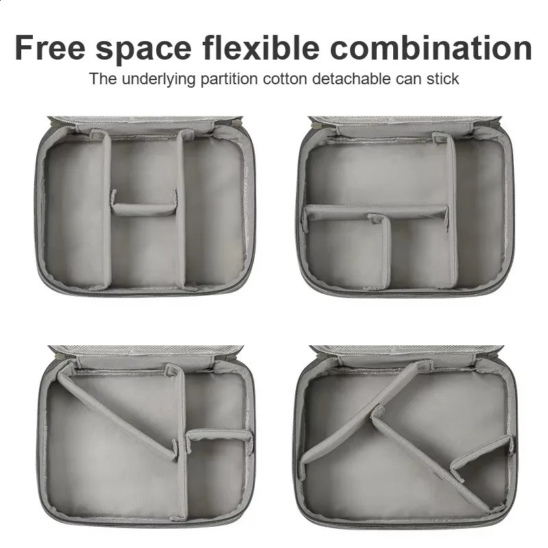 Travel Cable Storage Bag Portable Waterproof Digital Electronic Manager USB Data Cable Charger Plug Storage Bag Cable Manager 250418