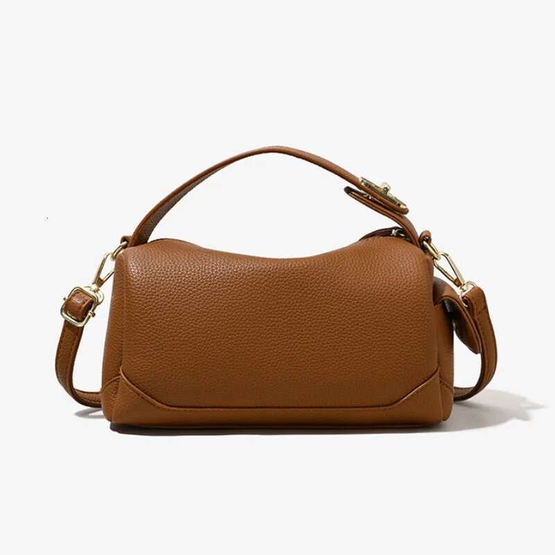 Ladies' Soft Leather Large Capacity Commuting Pillow Shoulder Hand-Held Student Crossbody Bag