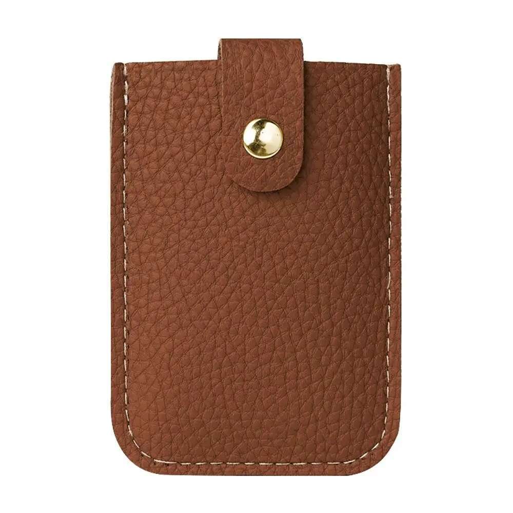 Laminated Concealed Pull-Out Business Case 4 Pockets PU Leather RFID Blocking ID Card Holder Mini Wallets