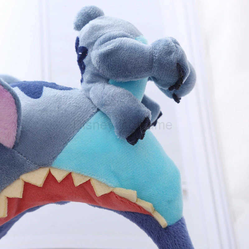 Disney Plush Sewing Earbands Headbands Female Role Playing Shark Hair Girls Cartoon Cute Sewing Soft Hair Accessories Childrens Birthday Gifts X250425