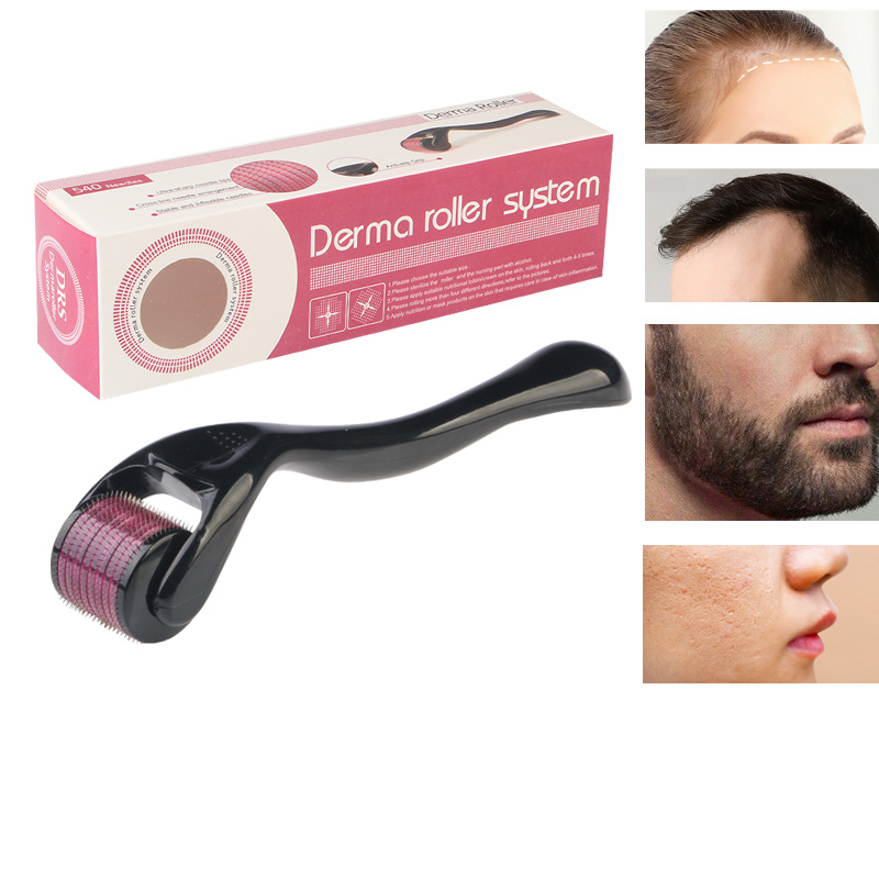 Mezoroller DRS 540 Needles Beard Derma Roller Microneedling for Hair Re- Growth Skin Care Microneedle MTS