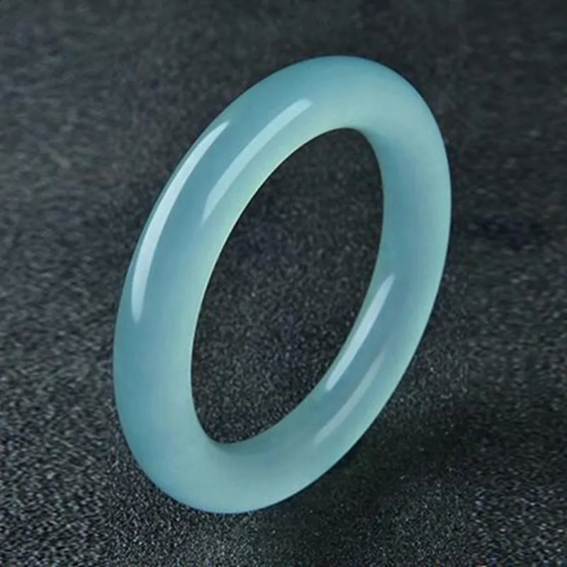 Ice Light Green Round Bar Jadeite Bracelet Womens Quartz Rock Jade Bracelet 250424