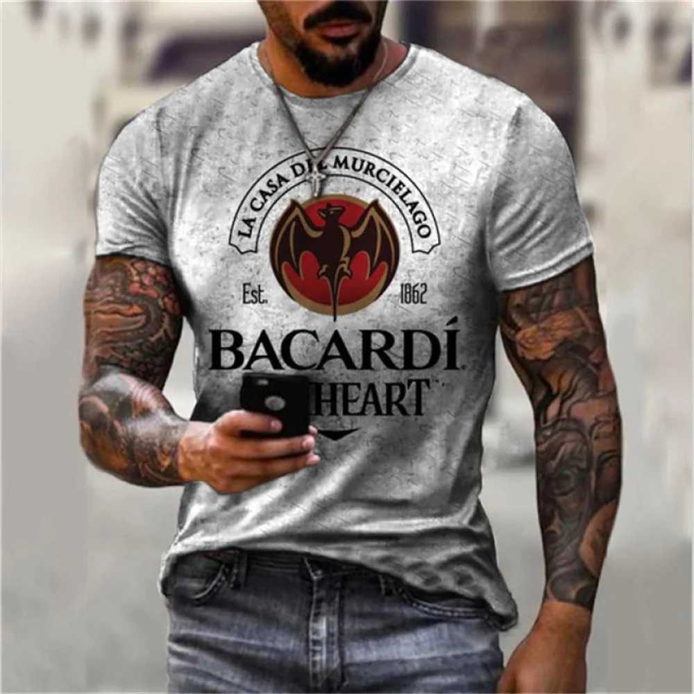 Summer T-shirt US Route 66 letter 3D printing cool mens short sleeved oversized T-shirt retro streetwear boy T-shirt top W250425