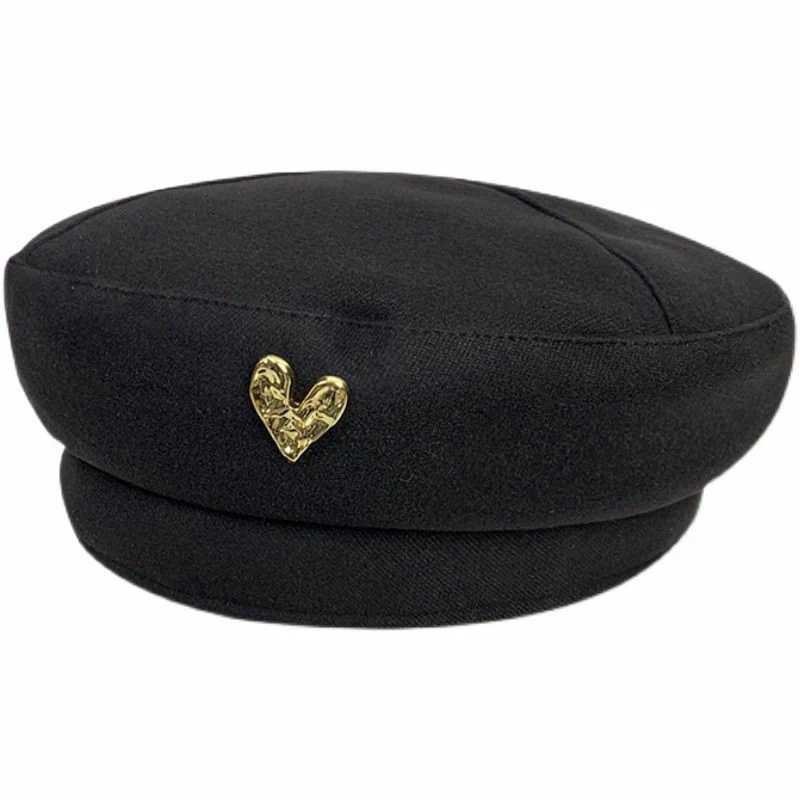 Women Berets Winter Hats Vintage French Plaid Top Cap Painter Hat Autumn Winter Street Octagonal Beret Caps J251125