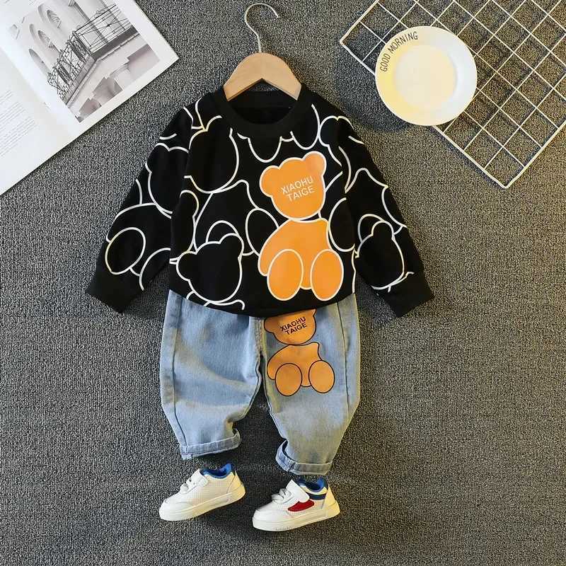 Clothing Sets Baby Boy Fall Clothes 9 to 12 Months New Childrens Cartoon Long Sleeve T-shirts Tops and Pants Outfits Toddler Boys Clothing Set R250424