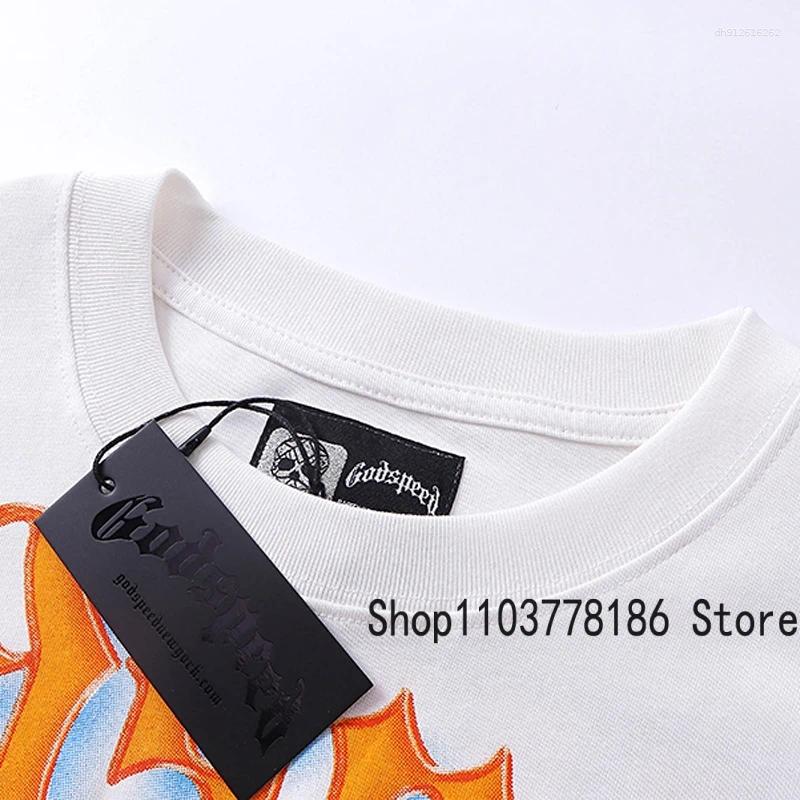 Men's T Shirts 2025 Short Sleeve Unisex American Abstract Colorful Skull Print Top Tee Summer Trend Streetwear