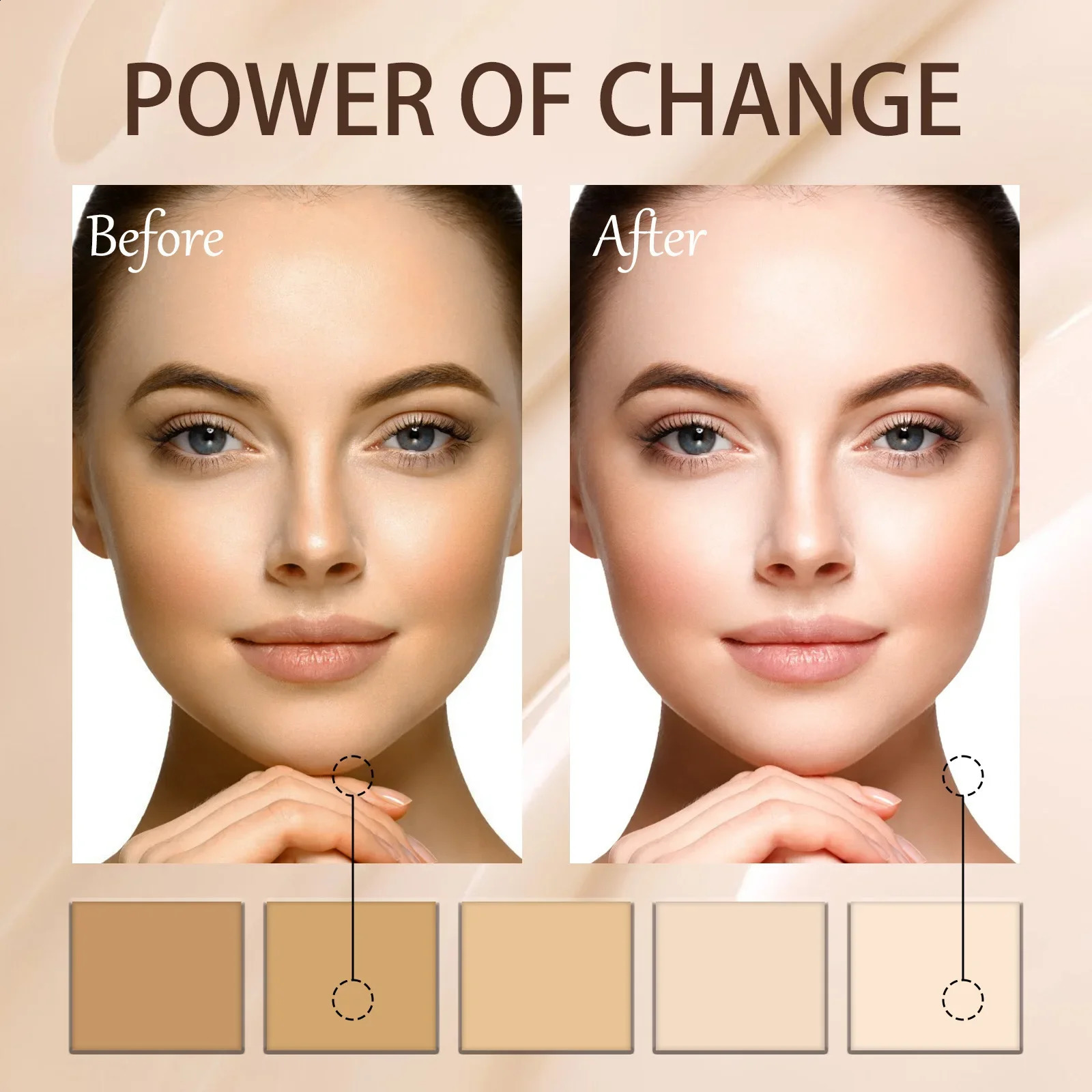 Liquid concealer invisible hole full coverage of black spots skin brightening oil control cosmetics waterproof and durable 250415