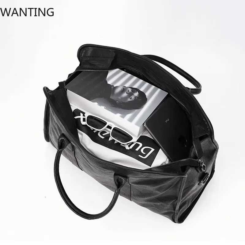 Business Trip Top-Handle Bags Men Leather Messenger Shoulder Bag Men Large Capacity Travel Handbag Bag Briefcase Male Totes BagT251125