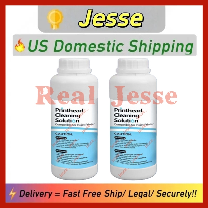 Jesse store (500 ML*2) Printhead Cleaning Cleaner US Domestic Local Shipping Chemicals Raw Materials wholesale Industrial Use Free shipping