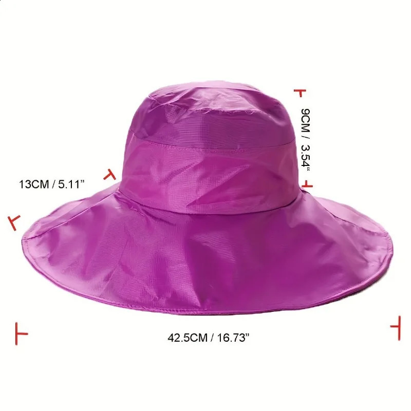 Outdoor Sunshade Fisherman Hat Sun Protection Travel Mountaineering Hat Large Brim Rain Hat 250424