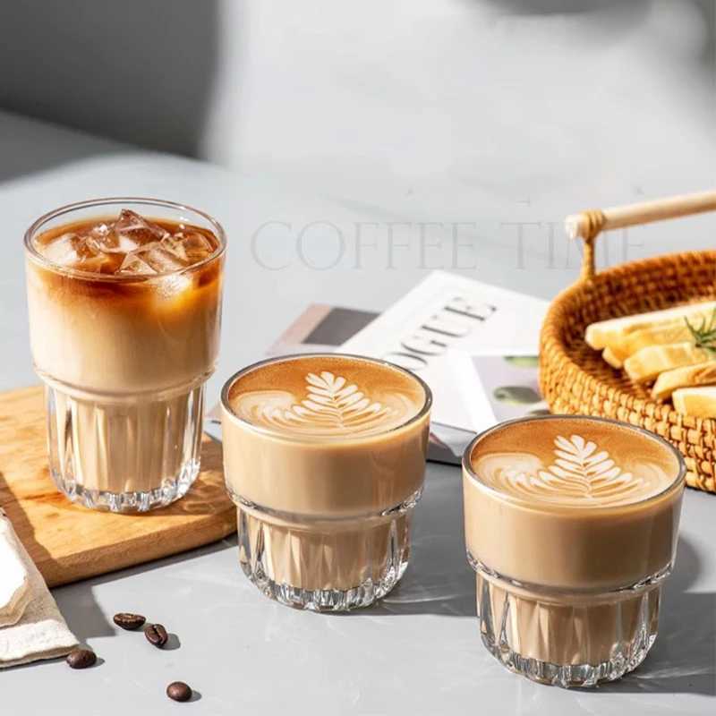 155ml/250ml/316ml Coffee Glass Transparent Cups Crystal Glass Wholesale Milk Cup Juice Cup Tea Cup Commemorative Cups Glasses Y251125
