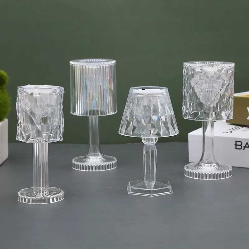 Mini Crystal Table Lamp Color Changing Battery Bedsides Lamp Night Light For Table Dinner Bar Bedroom Party Christmas LED NightM251125