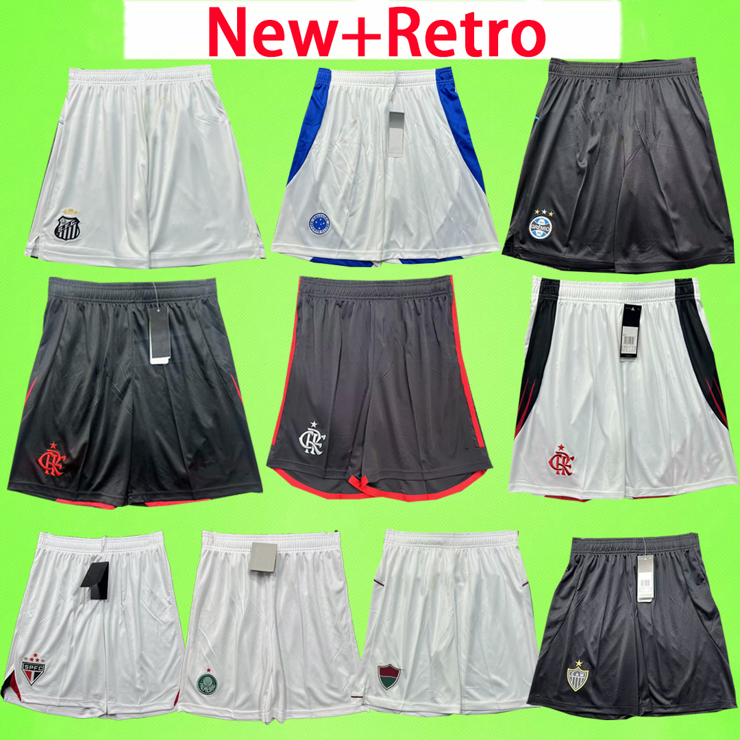 Santos 25 26 27 flamengo soccer shorts Palmeiras 2025 2026 2027 Cruzeiro home away third Gremio Football pants fans version men kids PEDRO DIEGO GABI Atletico Mineiro