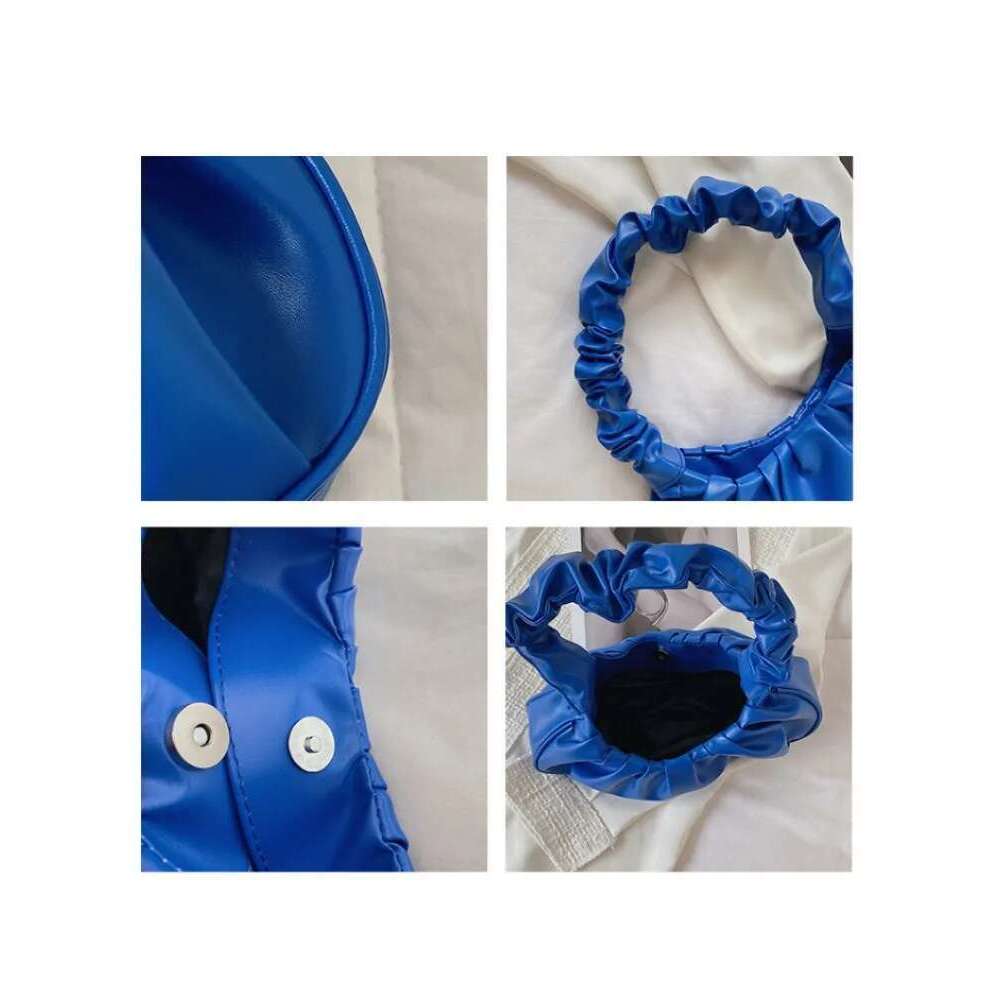 Fashion Pleated Handlebags For Women PU Cloud Leisure Armpit Bag Shopping Shoulder Dumpling Handbag Female Hand Bags