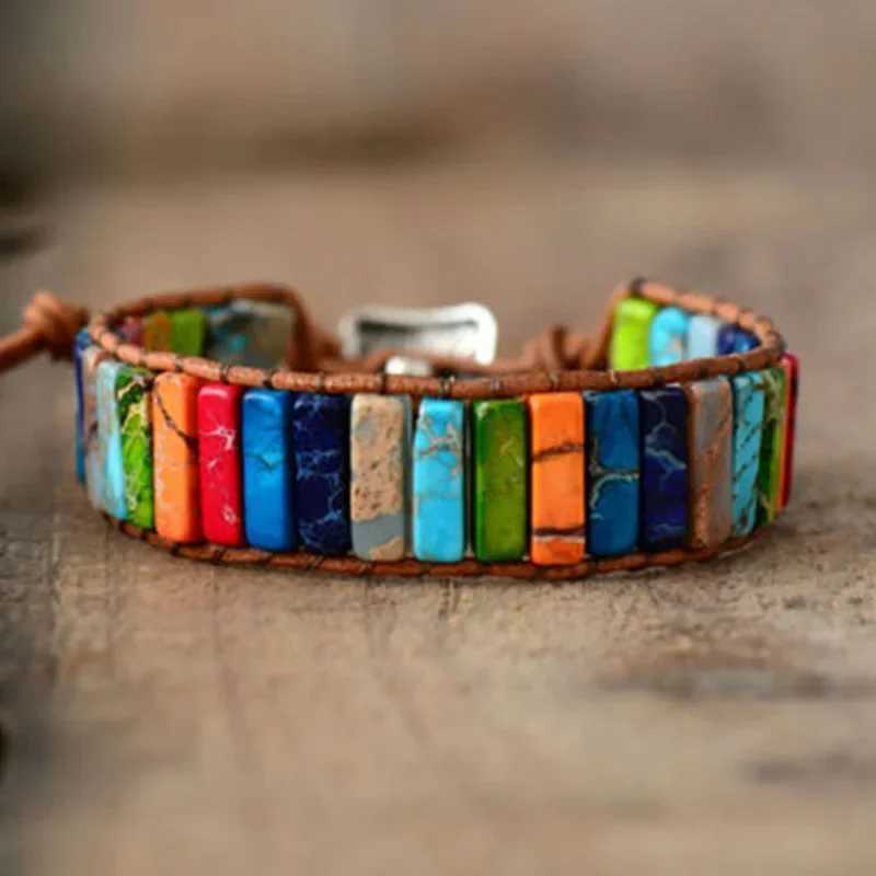 7 Chakra Stone Bracelet For Women Colorful Emperor Stone Braided Rope Woven Wrist Bangle Men Fashion Jewelry Gift J251125