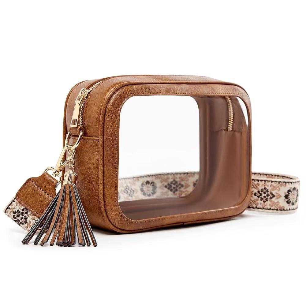Transparent Crossbody Bag Fashionable Hand-held Cosmetic Bag Single-shoulder Bag