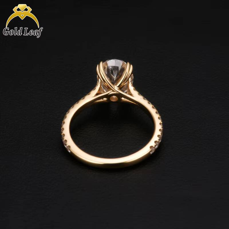 Goldleaf Custom Jewelry 18K Gold LGl Oval Cut VVS Lab Grown Diamond Engagement Ring Luxury Woman Diamond Ring Gold Wedding Ring