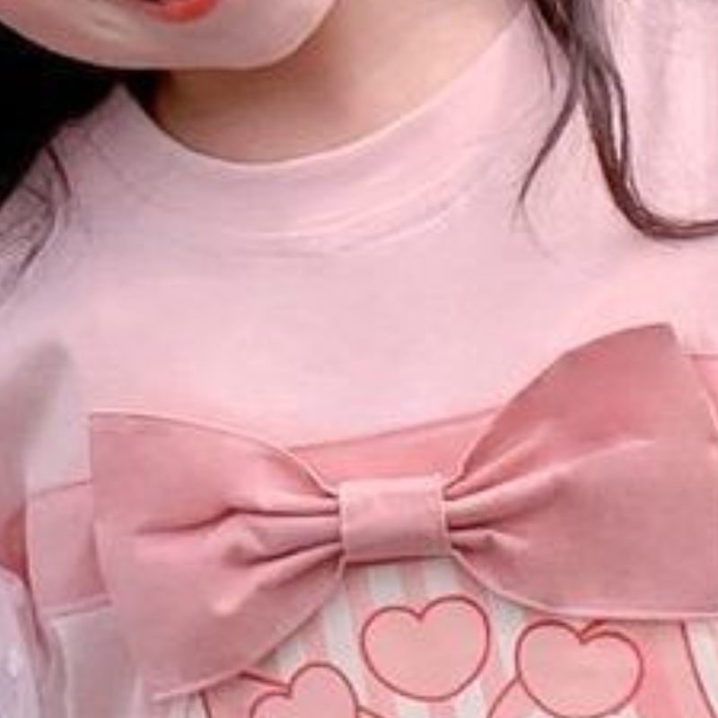 Disney children's designer clothing baby short-sleeved summer outfit for girls casual fashion bow-tie cartoon sweet mesh design T-shirt top short