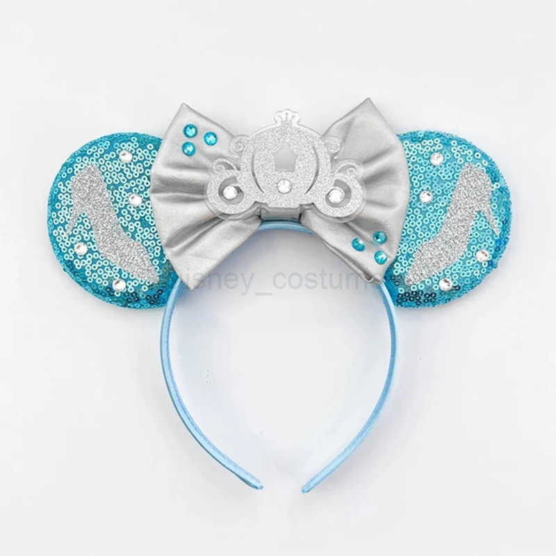 Disney Frozen hair accessories for women Elsa Princess Anna Snowflake Mickey Mouse Ear Headband for girls Crown Bow glitter Ora X250425