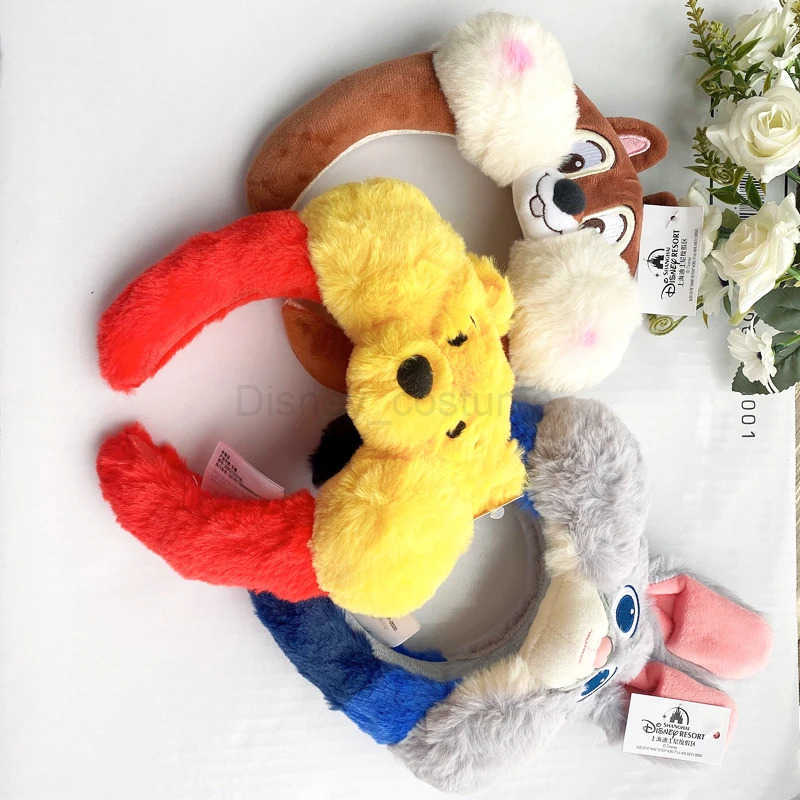 Disney Plush Animal Headbands Hair Accessories Female Girls Baby Toys Childrens COSTUME Headbands Role Playing Plush Gifts X250425