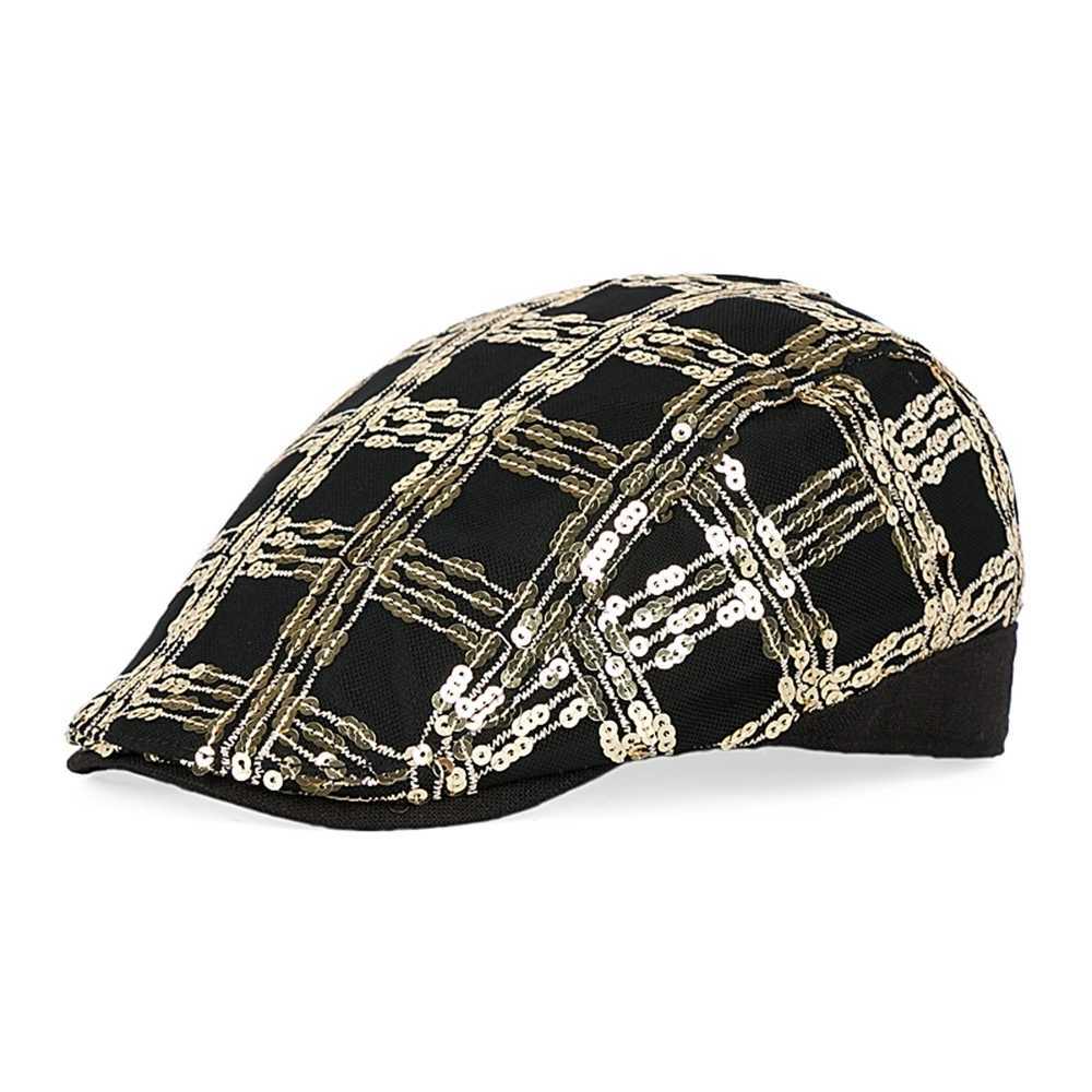 Hiphop Sequined Flat Cap Female Ivy Caps Lady Fashion Driving Hats Adjustable Sun Cap Newsboy Hat Women Summer Beret J251125