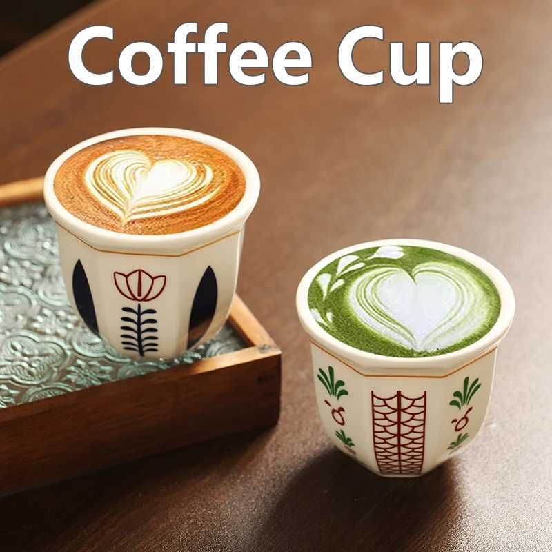 180ml/250ml Coffee Cup Hand Held Espresso Cup Vintage Middle Eastern Ceramics Candle Porcelain for Household New Pottery Tea Cup Y251125