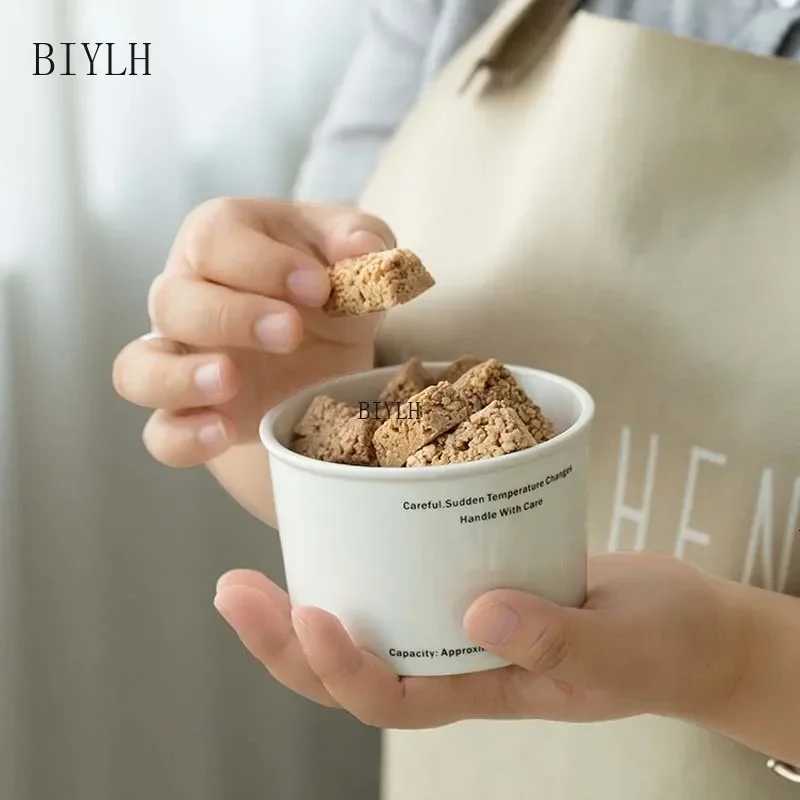 330 ML Ceramic Mug Simple Letter Coffee Cup Creative Imitation Paper Design Office Drinking Water Household Breakfast Milk Cup Y251125