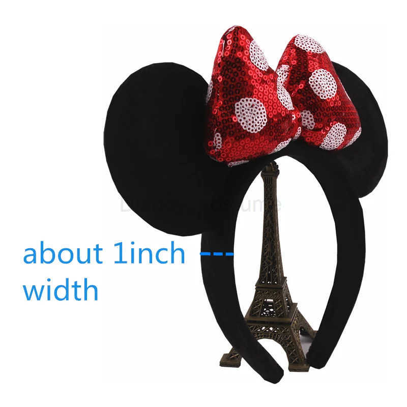Disney Popular Sales Disney Mickey Earrings Headbands Girls 5-Inch Polka Bow Hair Festival Party Travel DIY Hair Accessories X250425