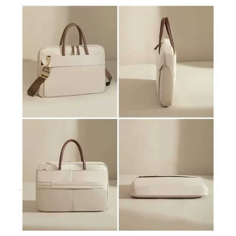 2025 New 156/16 Inch Laptop Handbag - Solid Color Stylish Commuter Business Work Bag Waterproof Briefcase T251125