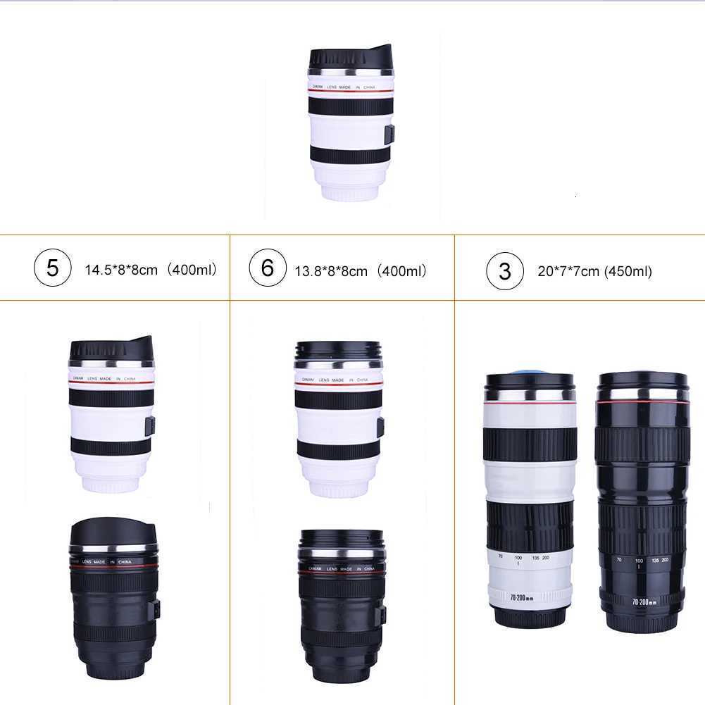 Insulated Flask 6Types Camera Lens Shaped Insulation Cup Stainless Steel Insulated Travelling Flask Travelling Flask Y251125