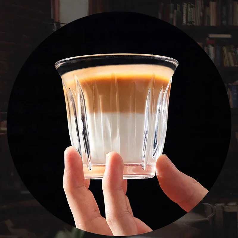 Heat Resistant Glass Cup Transparent Handheld Coffee Latte Cappuccino Mug Whiskey Tea Milk Beer Cocktail Cup for Bar Accessories Y251125