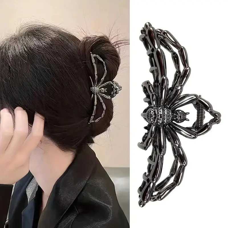 1 Spider Hair Clip Black Spider Claw Clip Large Metal Hair Clip Female Halloween Hair ClipT250425
