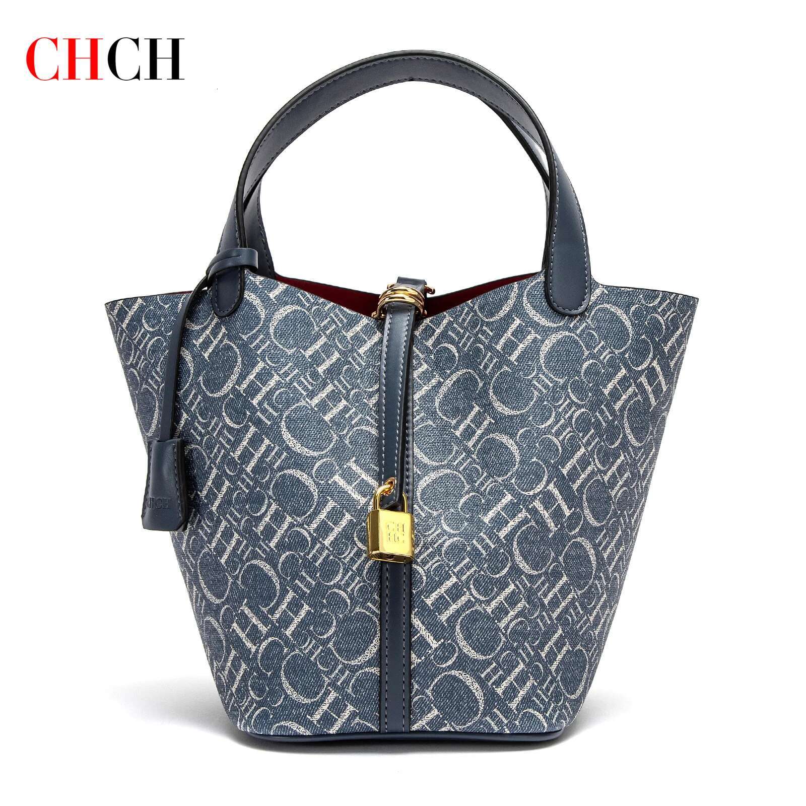CHCH Tote 2024 New Large Capacity Basket Classic Copper Lock Commuter Women's Bag