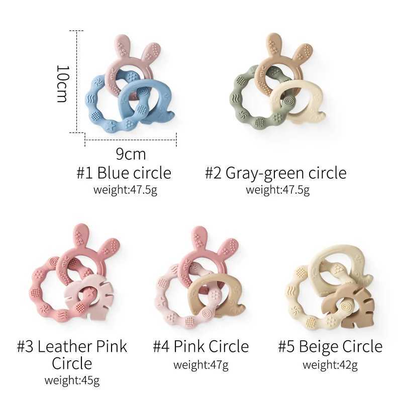 1Pcs Baby Silicone Teether Ring BPA Free Rattles Bracelet Food Grade Newborn Baby Accessories Silicone Teething Toys G251125