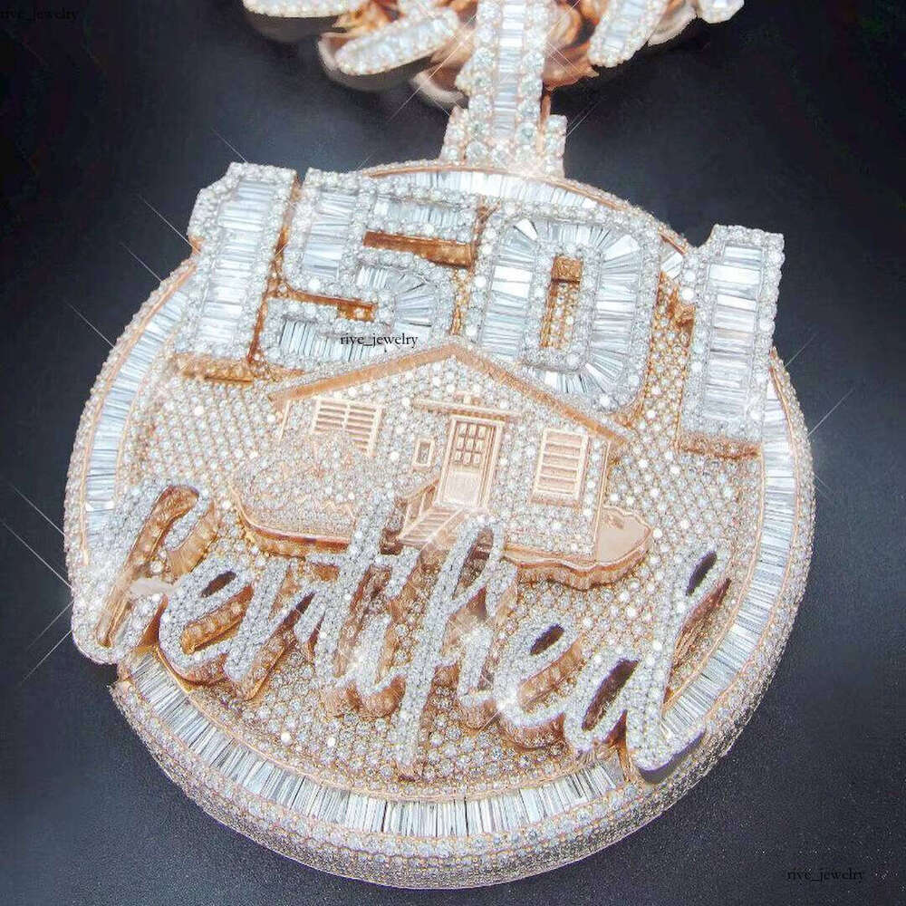 Bailey Custom Shark IGI Certified Iced Lab Men's Hip Hop 925 Silver Vvs Moissanite Chain Pendant Boutique Jewelry