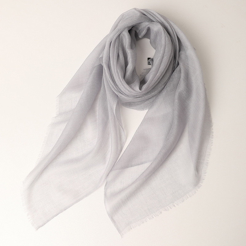 K520 Lightweight cashmere ring cashmere square scarf for ladies, solid color, spring and summer, new style, can be worn around or draped, 200-count sc