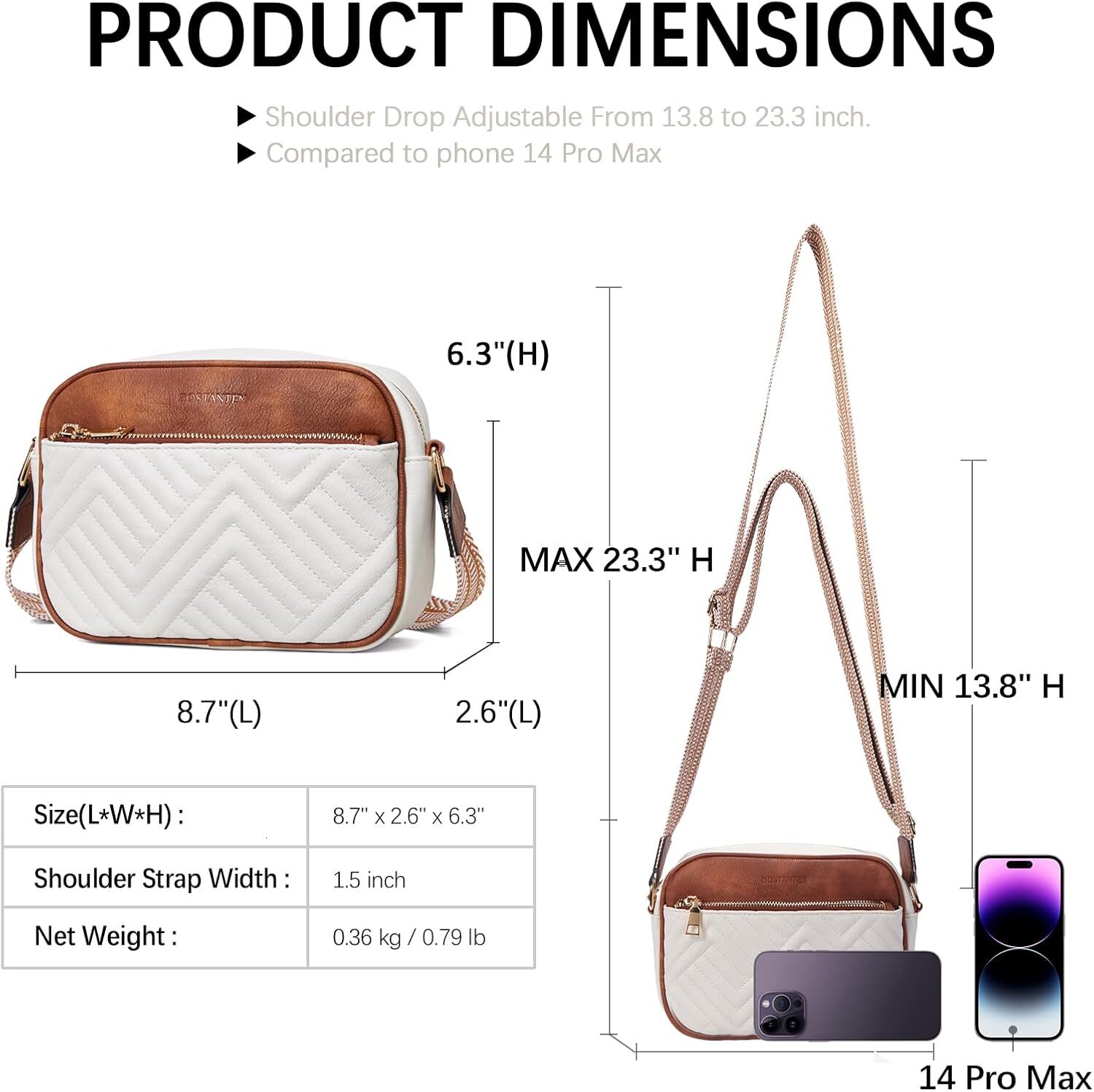 Quilted Crossbody Bags For Women Vegan Leather Purses Small Shoulder Handbags With Wide Strap