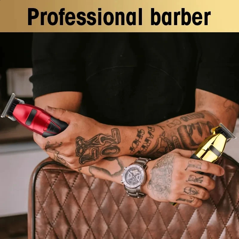 0mm Zero Professional Hair Trimmer For Men Beard Hair Clipper Electric Pro Barber Cordless HairCut Machine Rechargeable 250424