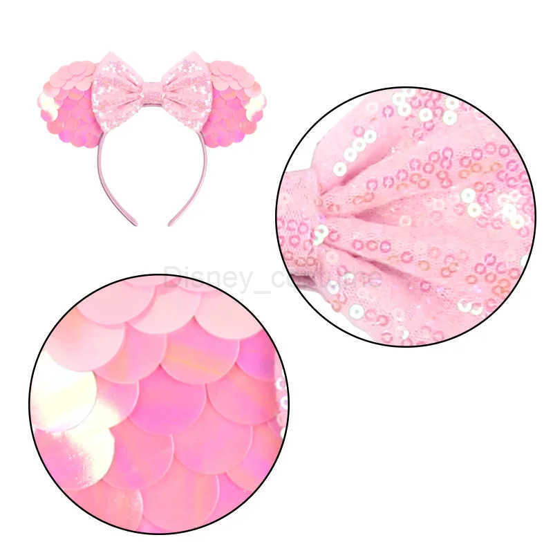 Disney Dazzling headband candy colored bow childrens headband cute Mickey Mouse ear strap entertainment park headband X250425