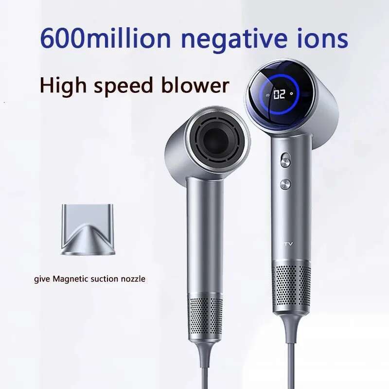 Hairdryer New anion speed Hair LED display hair dryer with nozzle 110V 220V 1600W high power