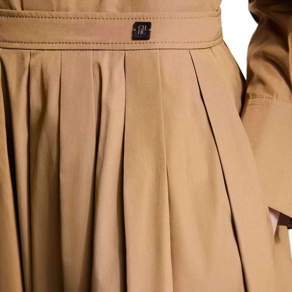 CHCH Women High Waist Pleated Fashion Solid Elegant Skirt Vintage Female Chic Lady Office Casual A Line Skirts