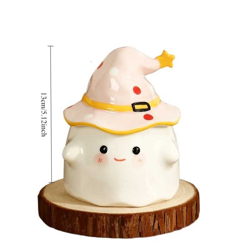 Halloween Ceramic Coffee Mug with Cute Quirky Ghost Witch Hat Design Perfect Gift for Graduation Girlfriend Unique Souvenir Cup Y251125